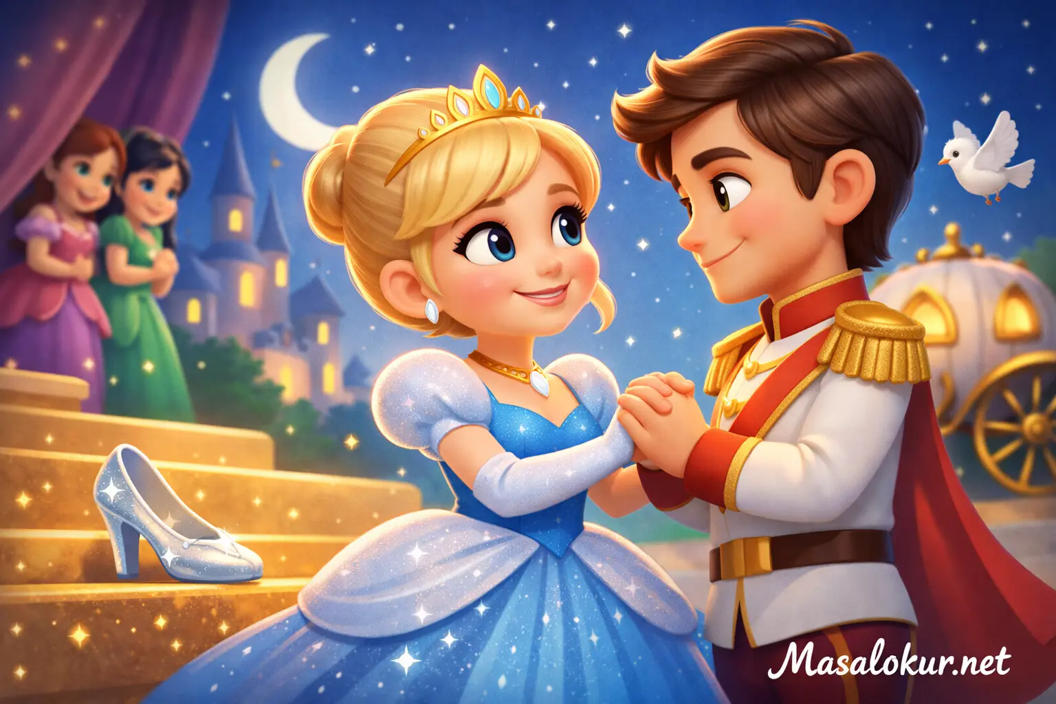 Külkedisi ve prensin balodaki masal sahnesi.
