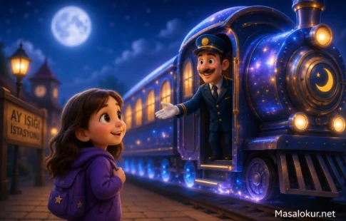 Ay Işığı Treni’ni izleyen küçük kız.