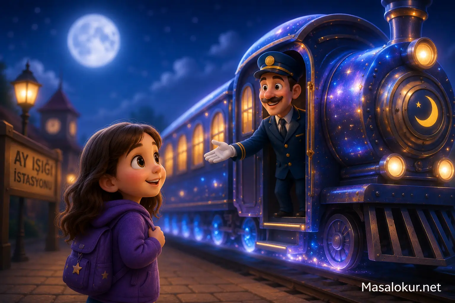 Ay Işığı Treni’ni izleyen küçük kız.