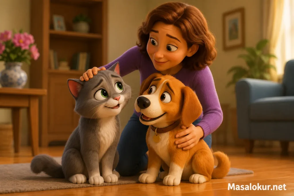 Kedi, köpek ve ev sahibi
