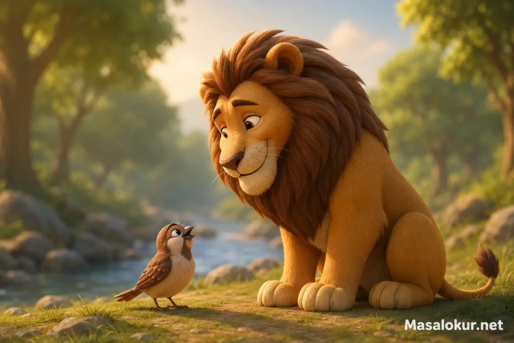 Aslan ve serçe