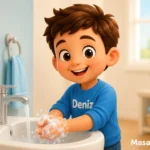 Deniz ellerini yıkıyor