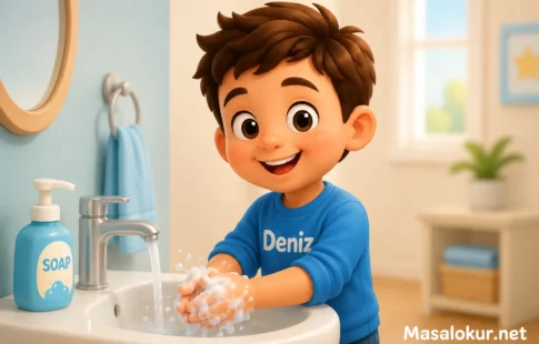 Deniz ellerini yıkıyor