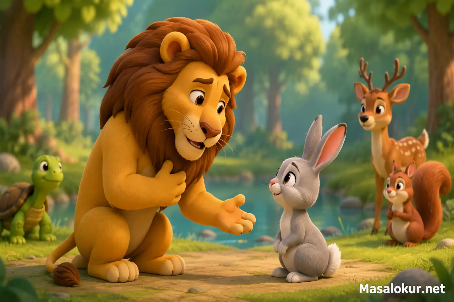 Aslan ve orman dostları